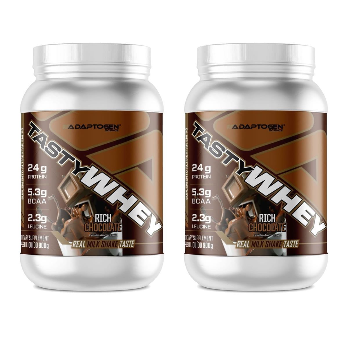 Kit 2X Tasty Whey 3W - 900g Chocolate Sui�o - Adaptogen