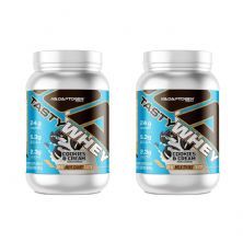 Kit 2X Tasty Whey 3W - 900g Cookies & Cream - Adaptogen