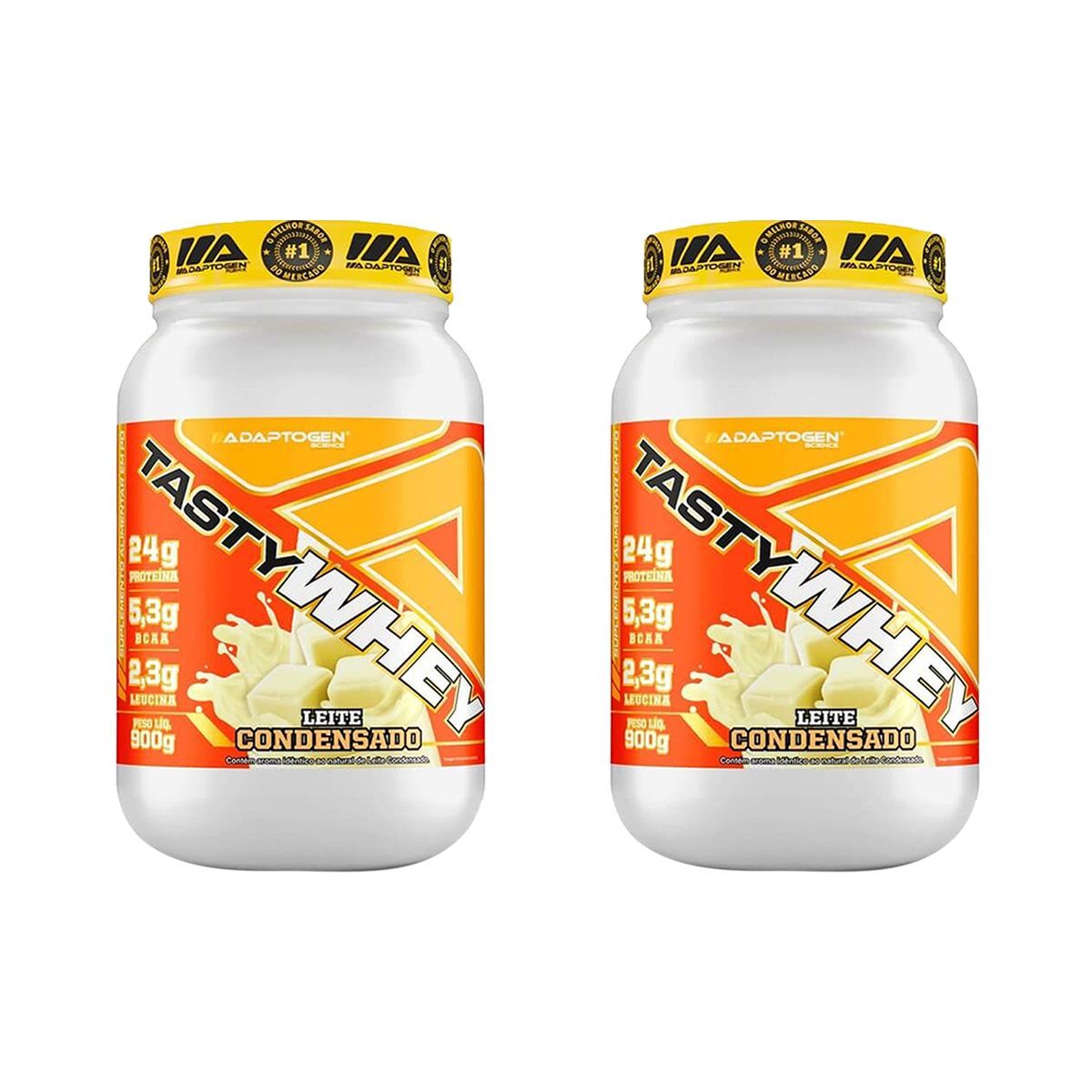 Kit 2X Tasty Whey 3W - 900g Leite Condesado - Adaptogen