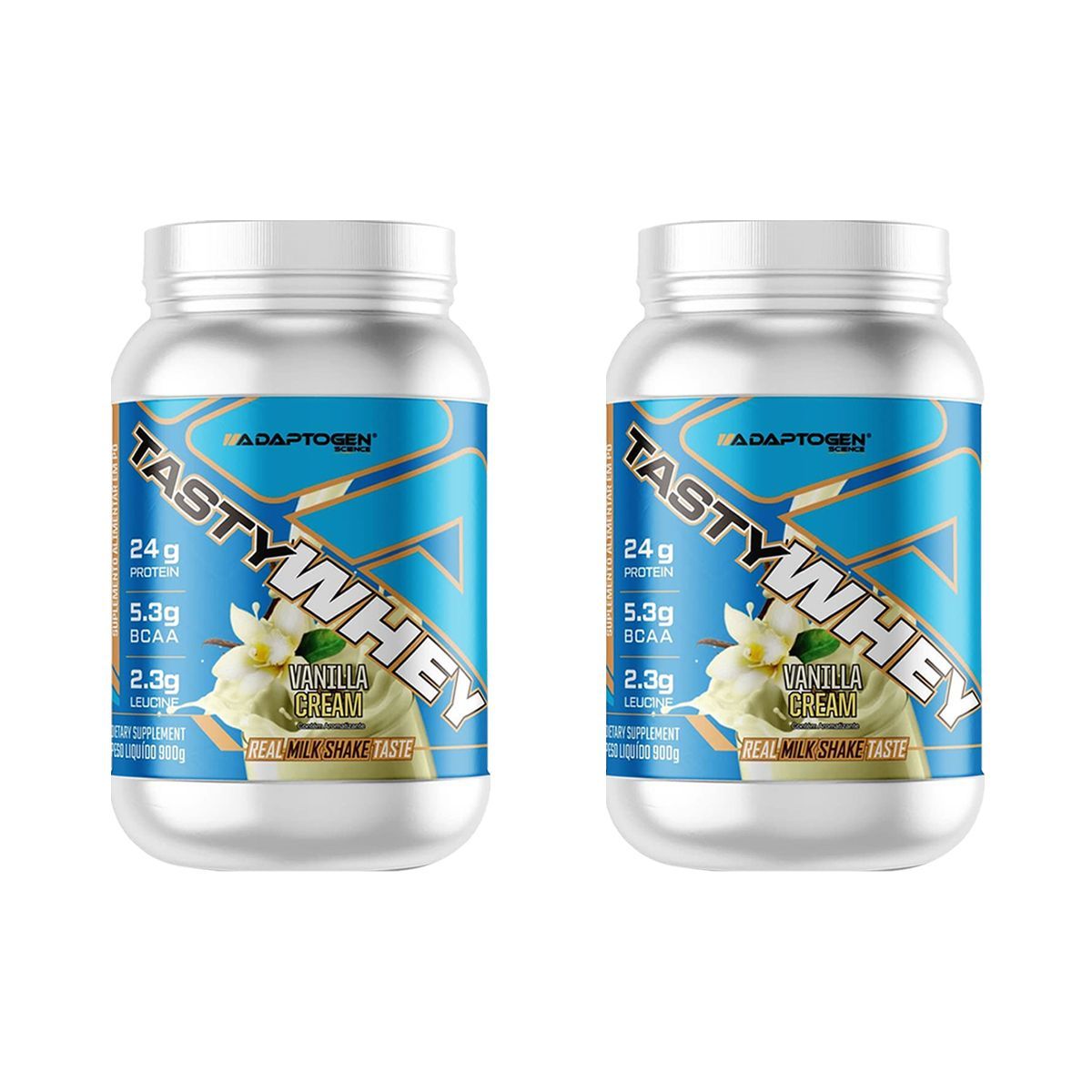 Kit 2X Tasty Whey 3W - 900g Vanilla Cream - Adaptogen