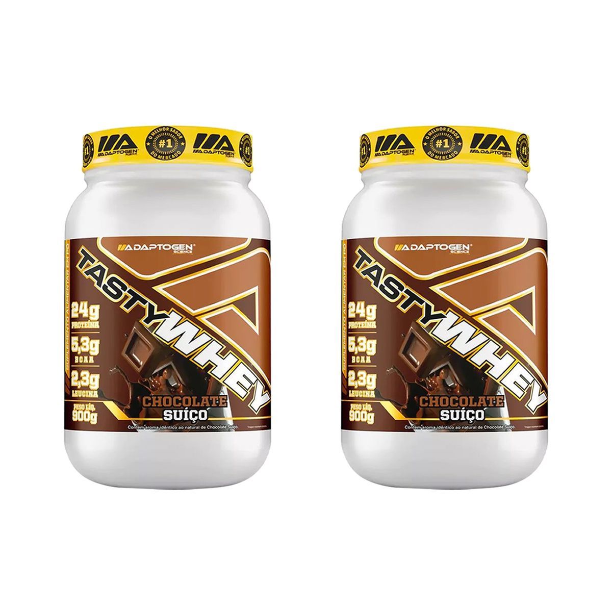 Kit 2X Tasty Whey - 900g Chocolate Su��o - Adaptogen