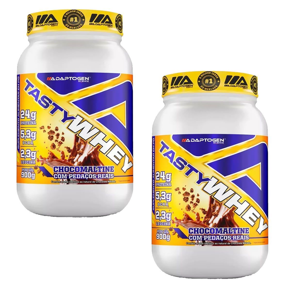 Kit 2X Tasty Whey - 900g Chocomaltine - Adaptogen