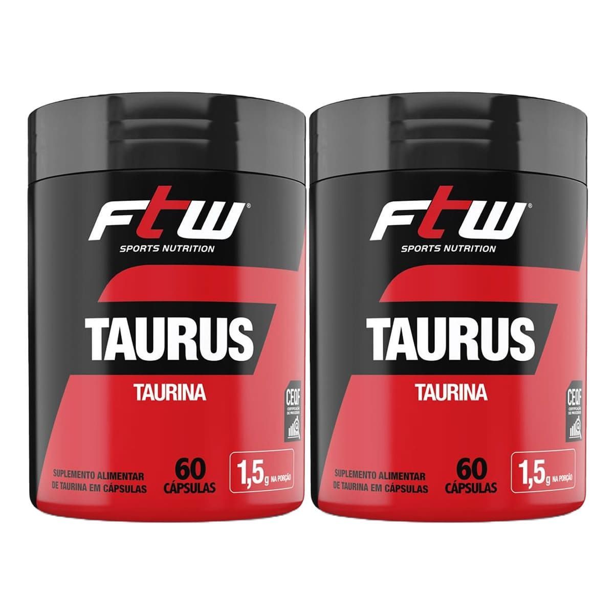 Kit 2X Taurus Taurina - 60 C�psulas - FTW