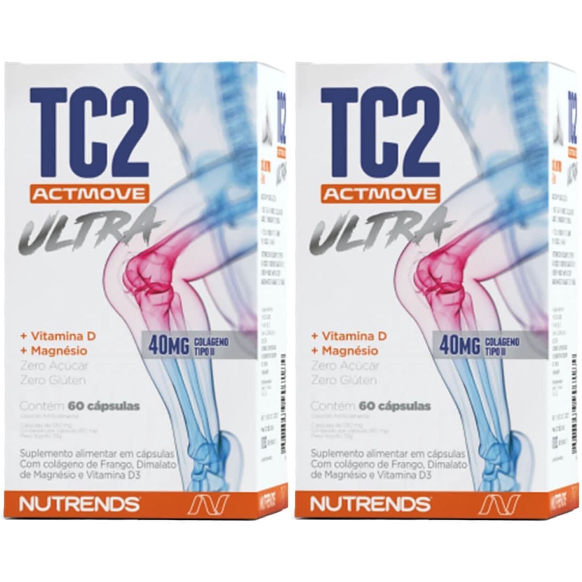 Kit 2X TC2 Col�geno Tipo II  Ultra Actmove 550mg - 60 C�spulas - Nutrends