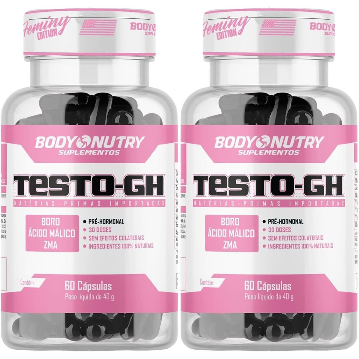 Kit 2X Testo GH Feminy - 60 C�psulas - Body Nutry