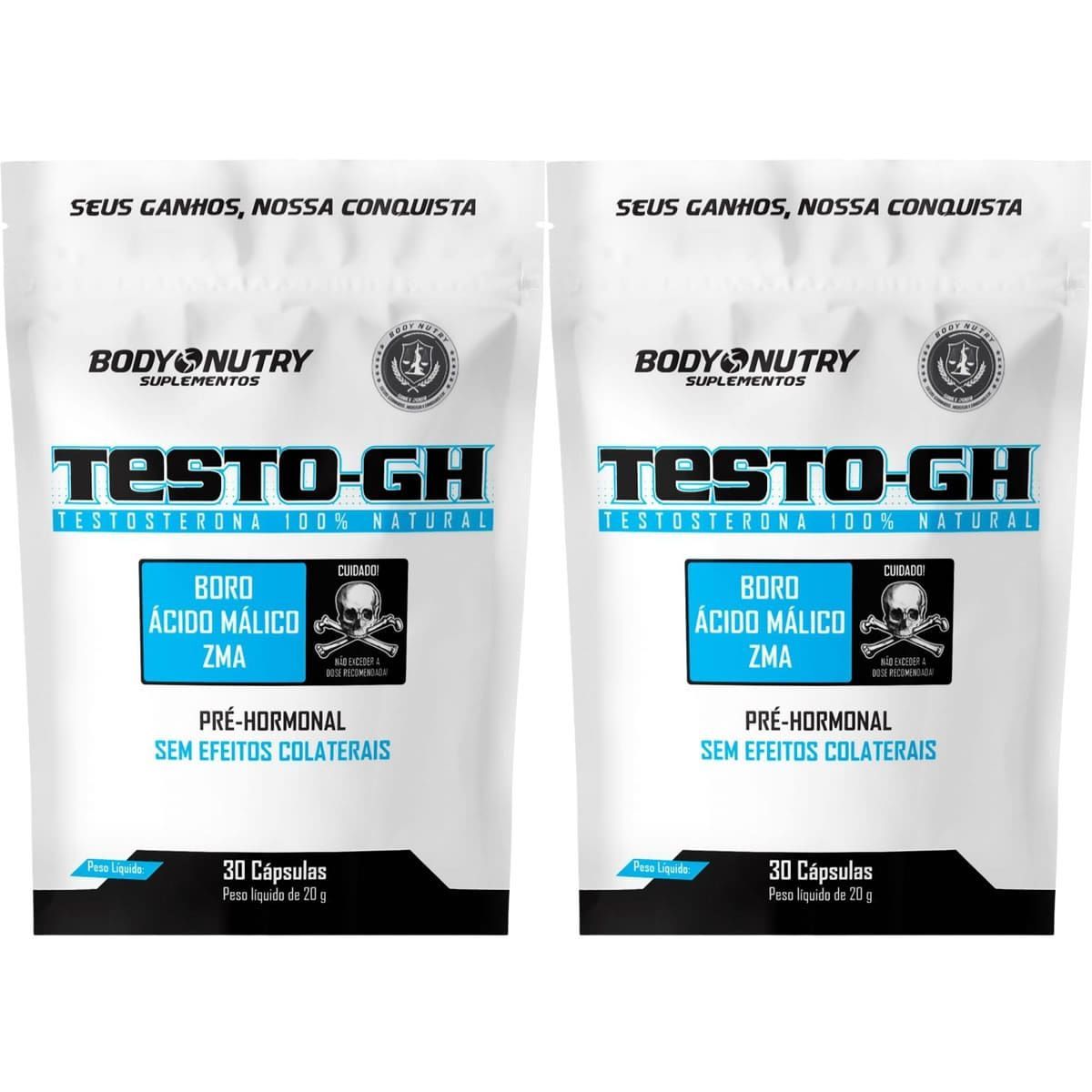 Kit 2X Testo GH - Refil 30 C�psulas - Body Nutry