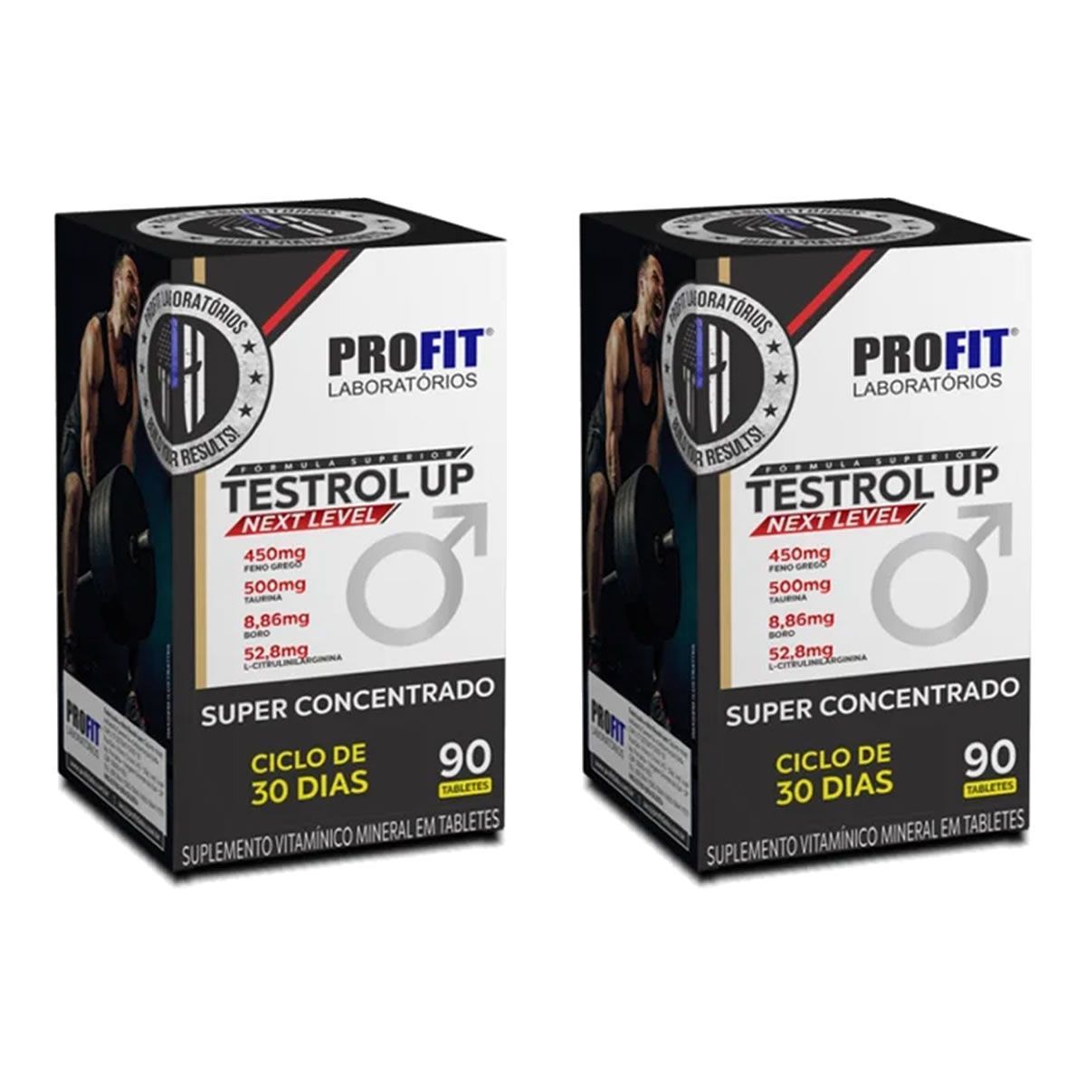 Kit 2X Testrol Up Next Level - 90 Tabletes - ProFit