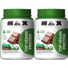 Kit 2X Top Vegan Protein - 600g Chocolate - Max Titanium