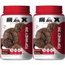 Kit 2X Top Whey 3W Mais Sabor - 900g Brigadeiro - Max Titanium