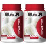 Kit 2X Top Whey 3W Mais Sabor - 900g Leite - Max Titanium
