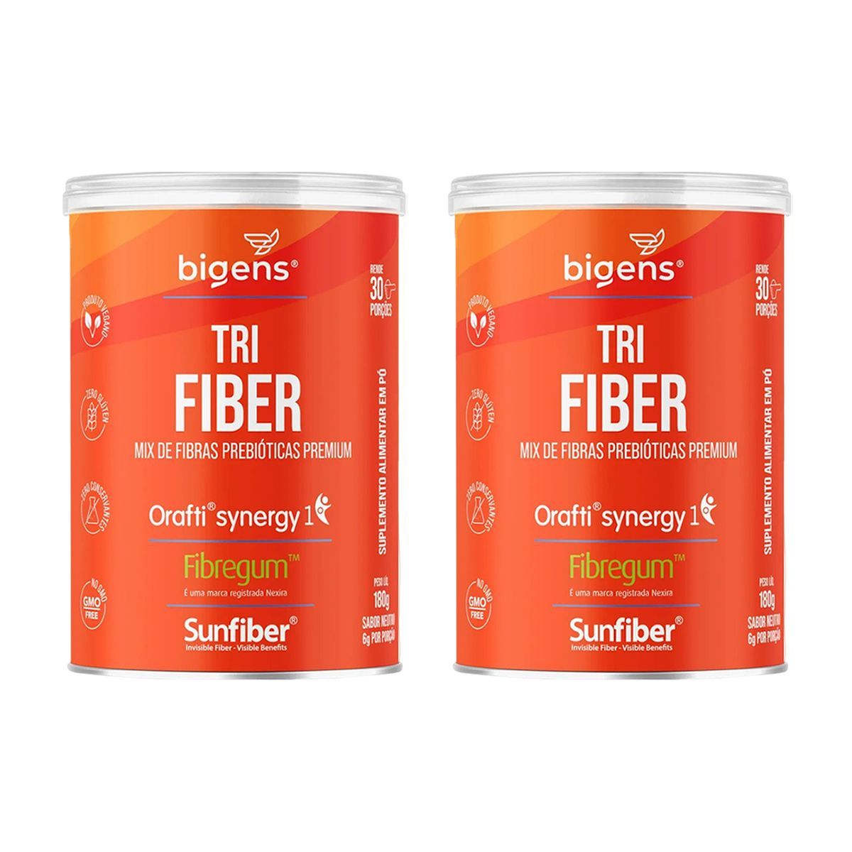Kit 2X Tri Fiber Fibregum - 180g Neutro - Bigens