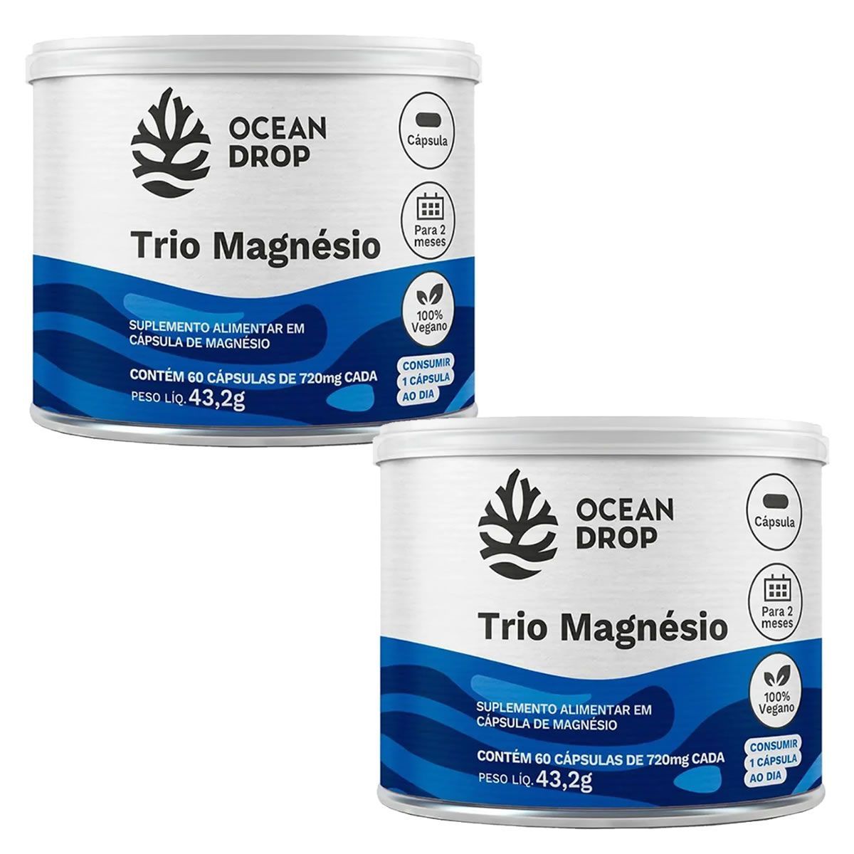 Kit 2X Trio Magnesio - 60 C�psulas - Ocean Drop