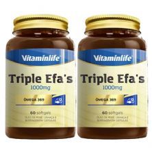 Kit 2X Triple EFAS Omega 3 6 9 - 1000mg 60 softgels - Vitaminlife