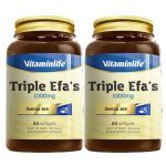 Kit 2X Triple EFAS Omega 3 6 9 - 1000mg 60 softgels - Vitaminlife