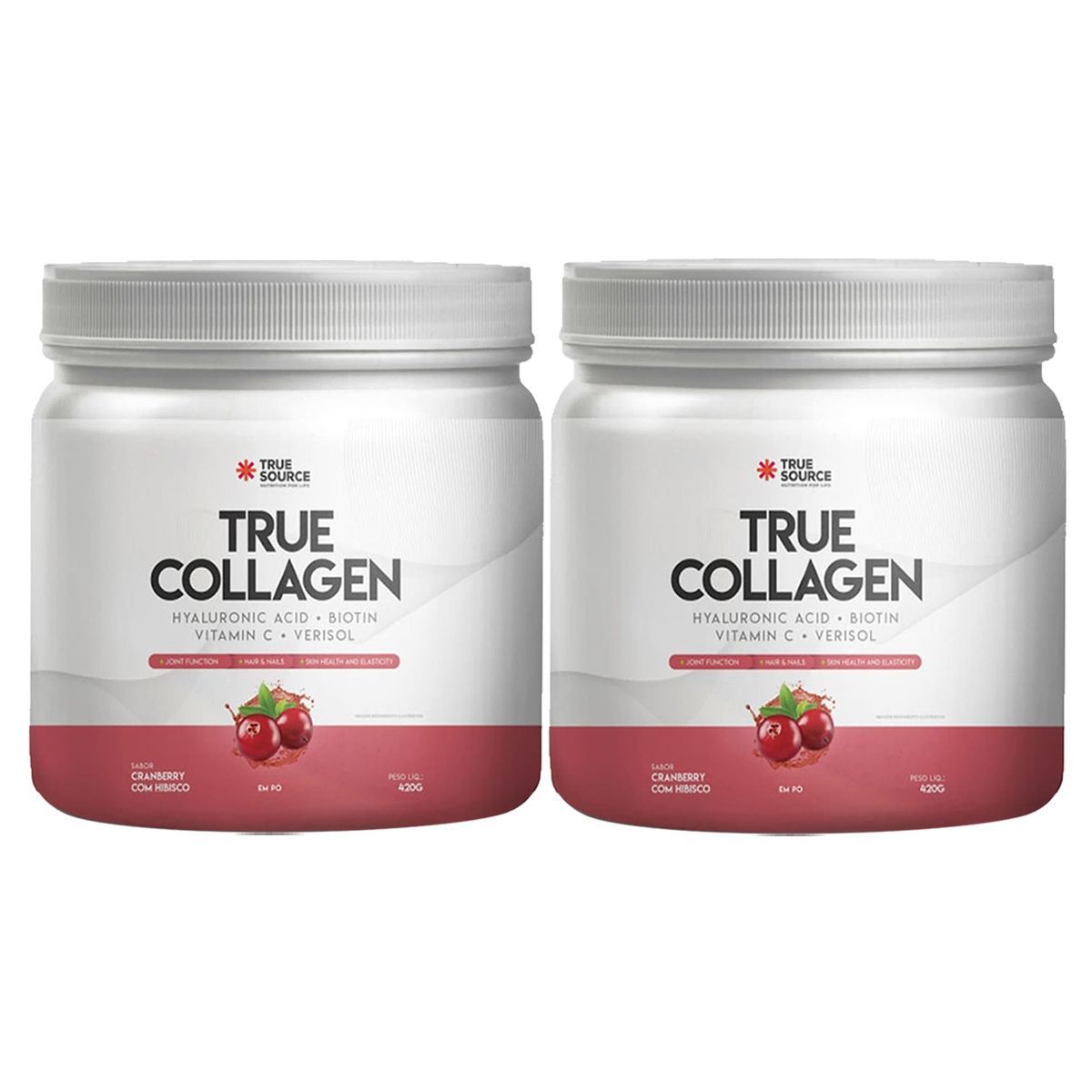 Kit 2X True Collagen - 420g Cranberry Hibisco - True Source