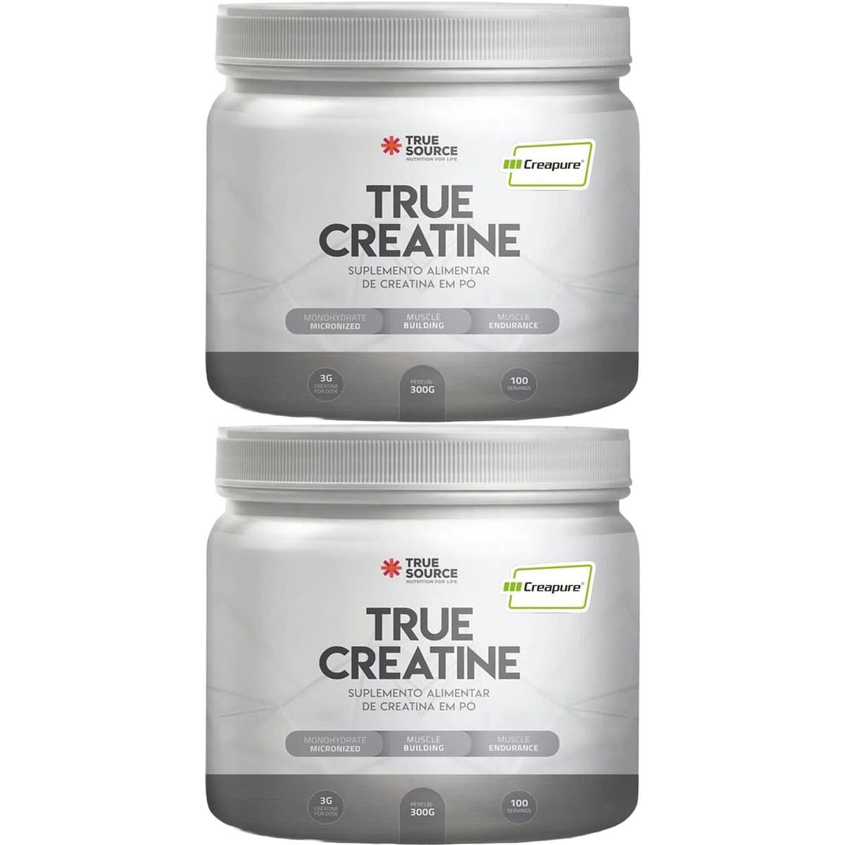 Kit 2X True Creatine Creapure - 300g Natural - True Source
