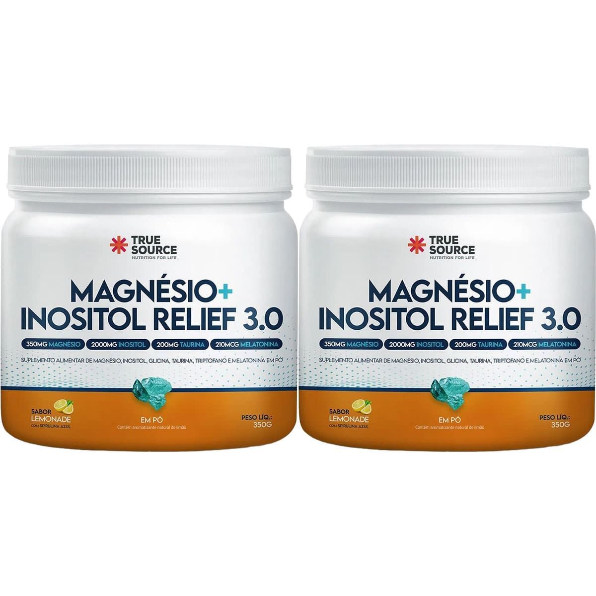 Kit 2X True Magn�sio + Inositol Relief 3.0 - 300g Lim�o - True Source