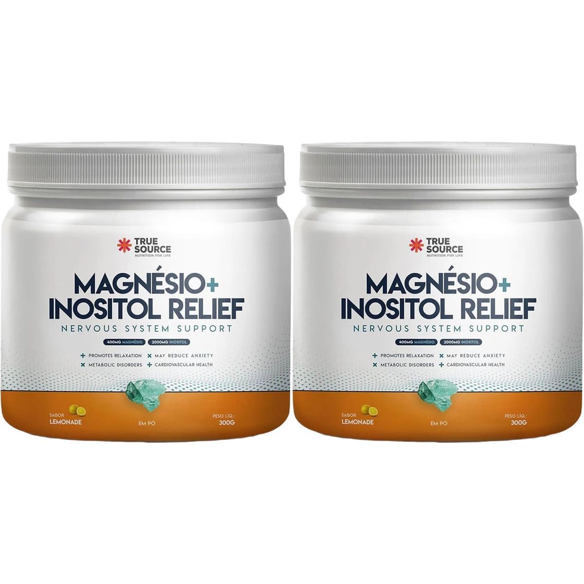 Kit 2X True Magn�sio + Inositol Relief - 300g Lim�o - True Source