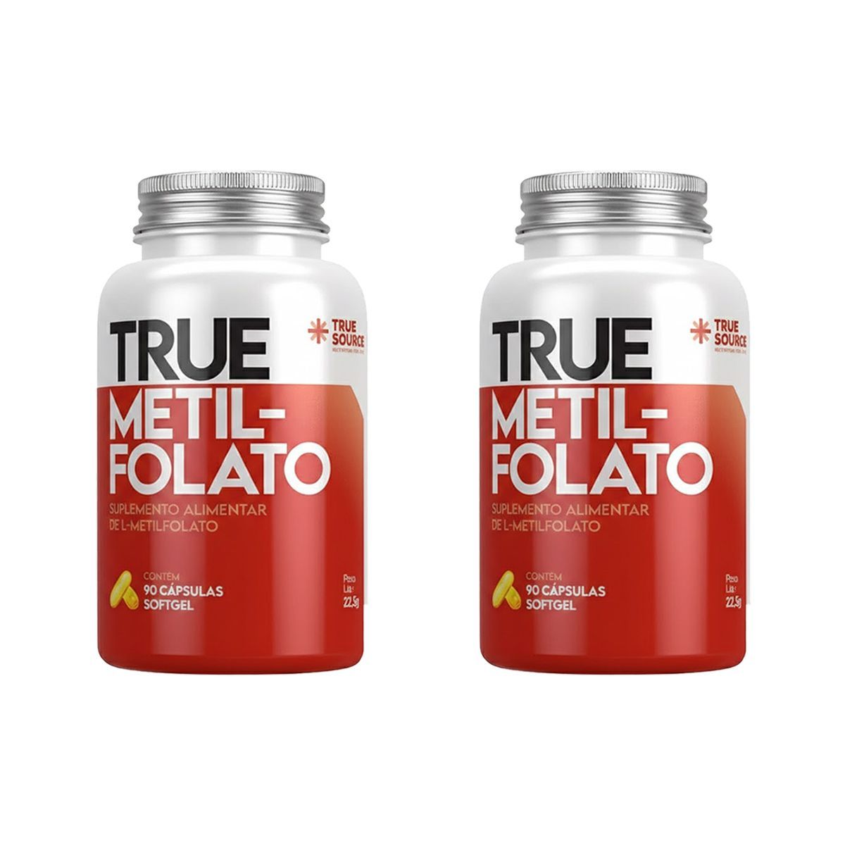 Kit 2X True Metilfolato - 90 C�psulas - True Source