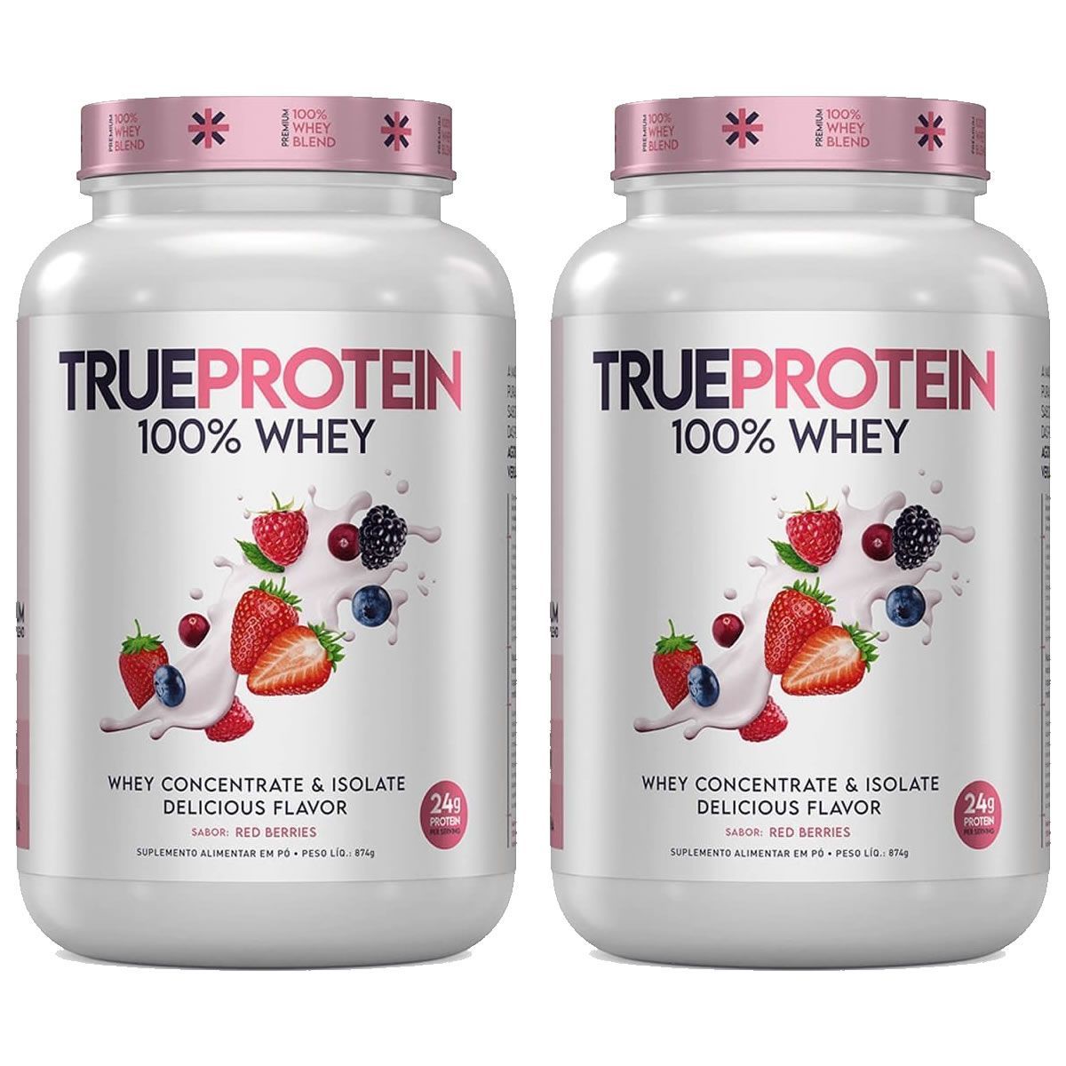 Kit 2X True Protein 100% Whey - 874g Red Berries - True Source