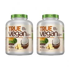 Kit 2X True Vegan Prote�na Vegetal - 1810g Chocolate Branco com Coco - True Source