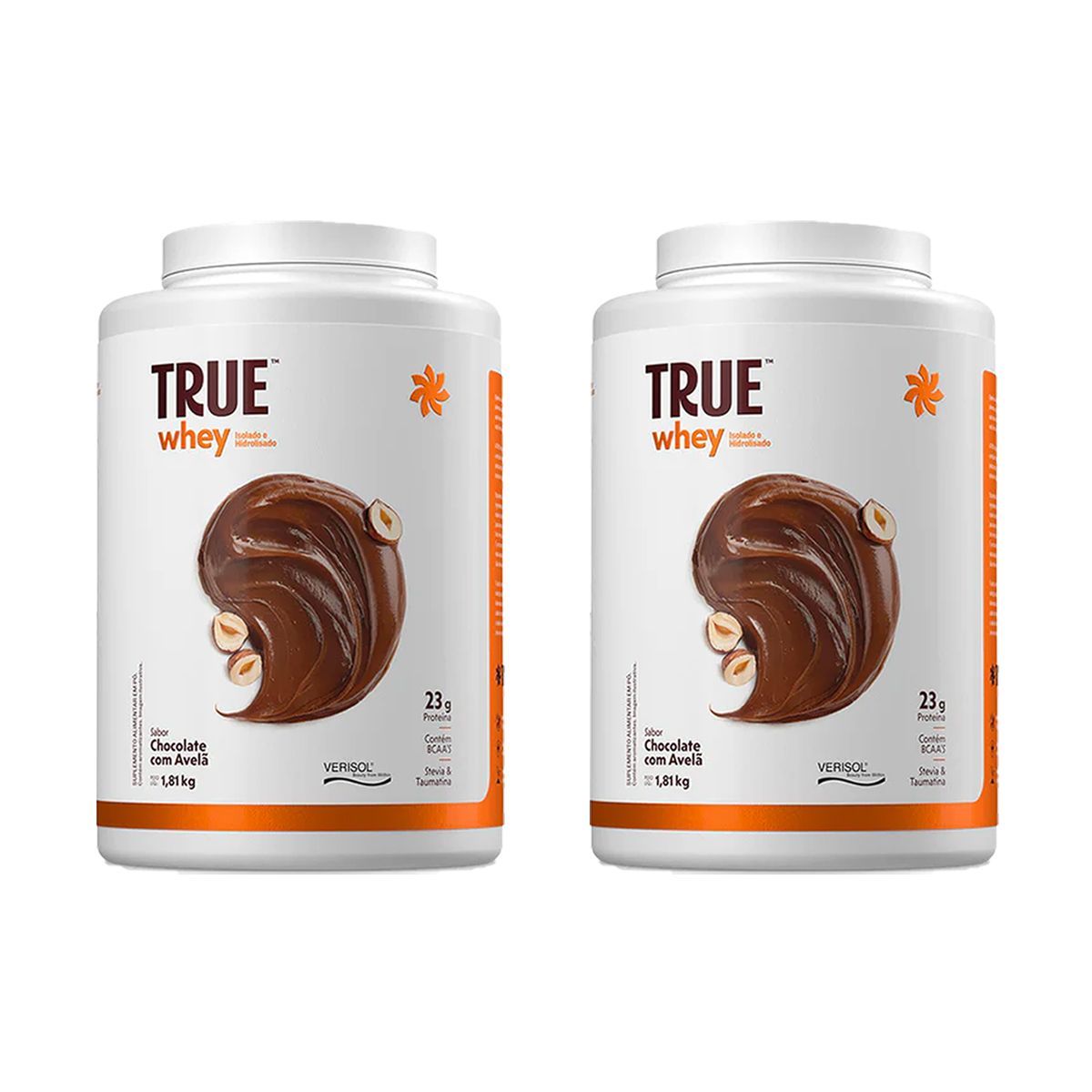 Kit 2X True Whey Protein Hidrolisado e Isolado - 1810g Chocolate Com Avel� - True Source