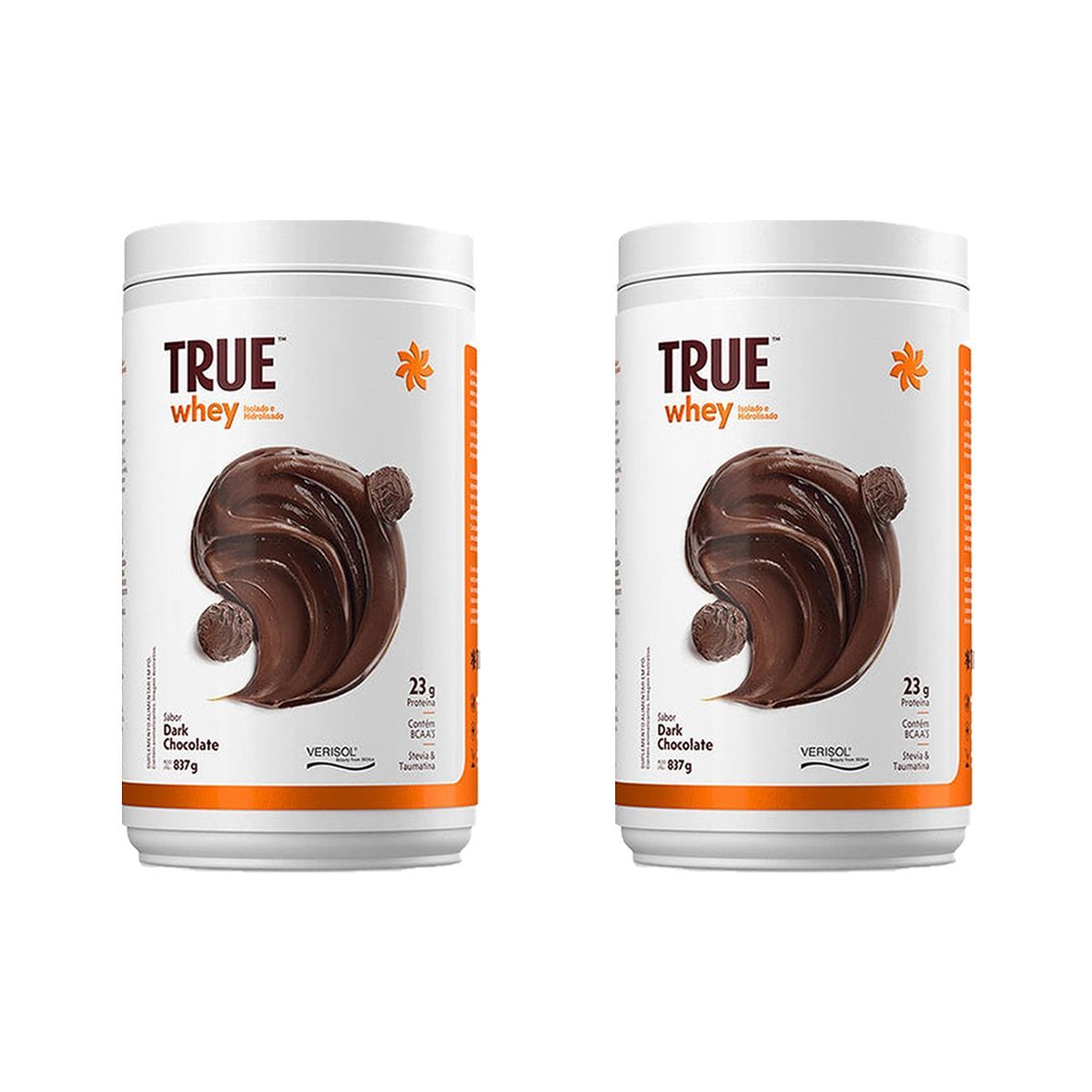 Kit 2X True Whey Protein Hidrolisado e Isolado - 837g Dark Chocolate - True Source
