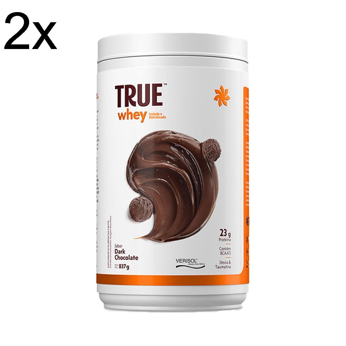 Kit 2X True Whey Protein Hidrolisado e Isolado - 837g Dark Chocolate - True Source