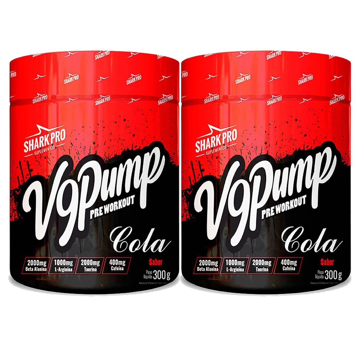 Kit 2X V9-Pump Pre Workout - 300g Cola - Shark Pro