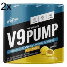 Kit 2X V9-Pump Pre Workout - 300g Maracuj� - Shark Pro