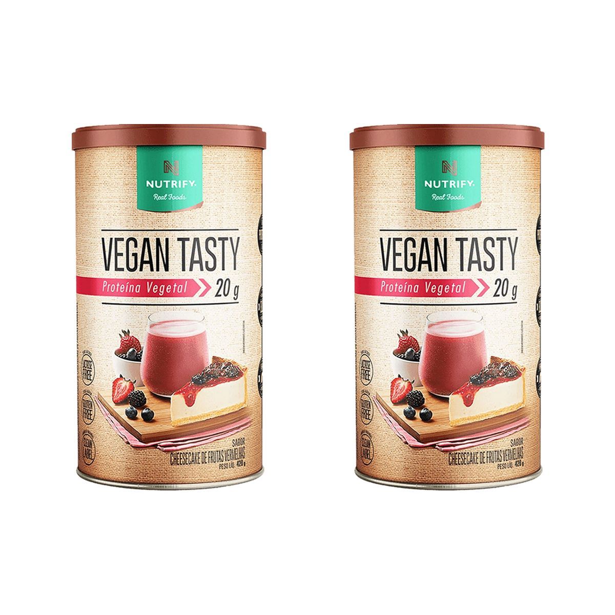 Kit 2X Vegan Tasty - 420g Cheesecake de Frutas Vermelhas - Nutrify