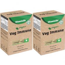 Kit 2X Vegan Veg Immune Vit + Zinco - 60 C�psulas - VitaminLife