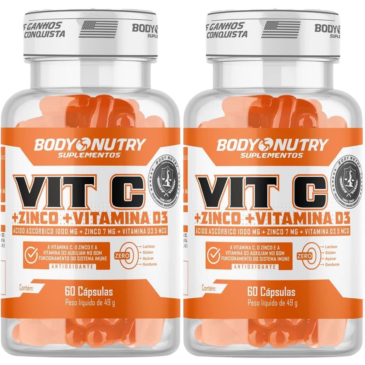 Kit 2X Vit C - 60 C�psulas - Body Nutry