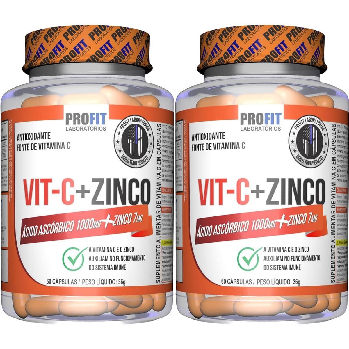 Kit 2X Vit C + Zinco - 60 C�psulas - ProFit
