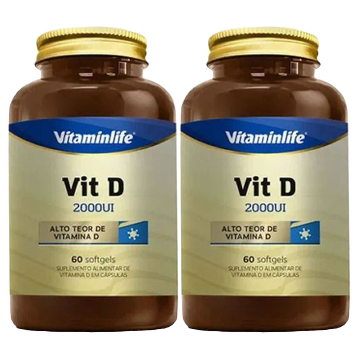 Kit 2X Vit D 2000UI - 60 Softgels - Vitaminlife