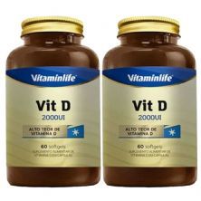 Kit 2X Vit D 2000UI - 60 Softgels - Vitaminlife