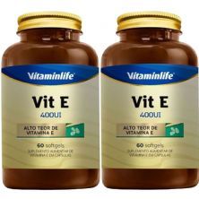 Kit 2X Vit E 400UI - 60 Softgels - Vitaminlife