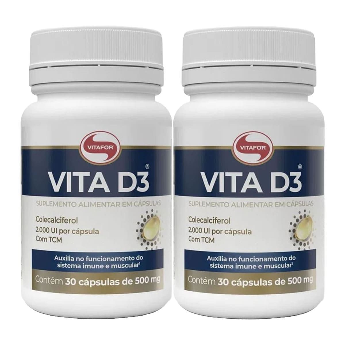 Kit 2X Vita D3 - 30 C�psulas - Vitafor