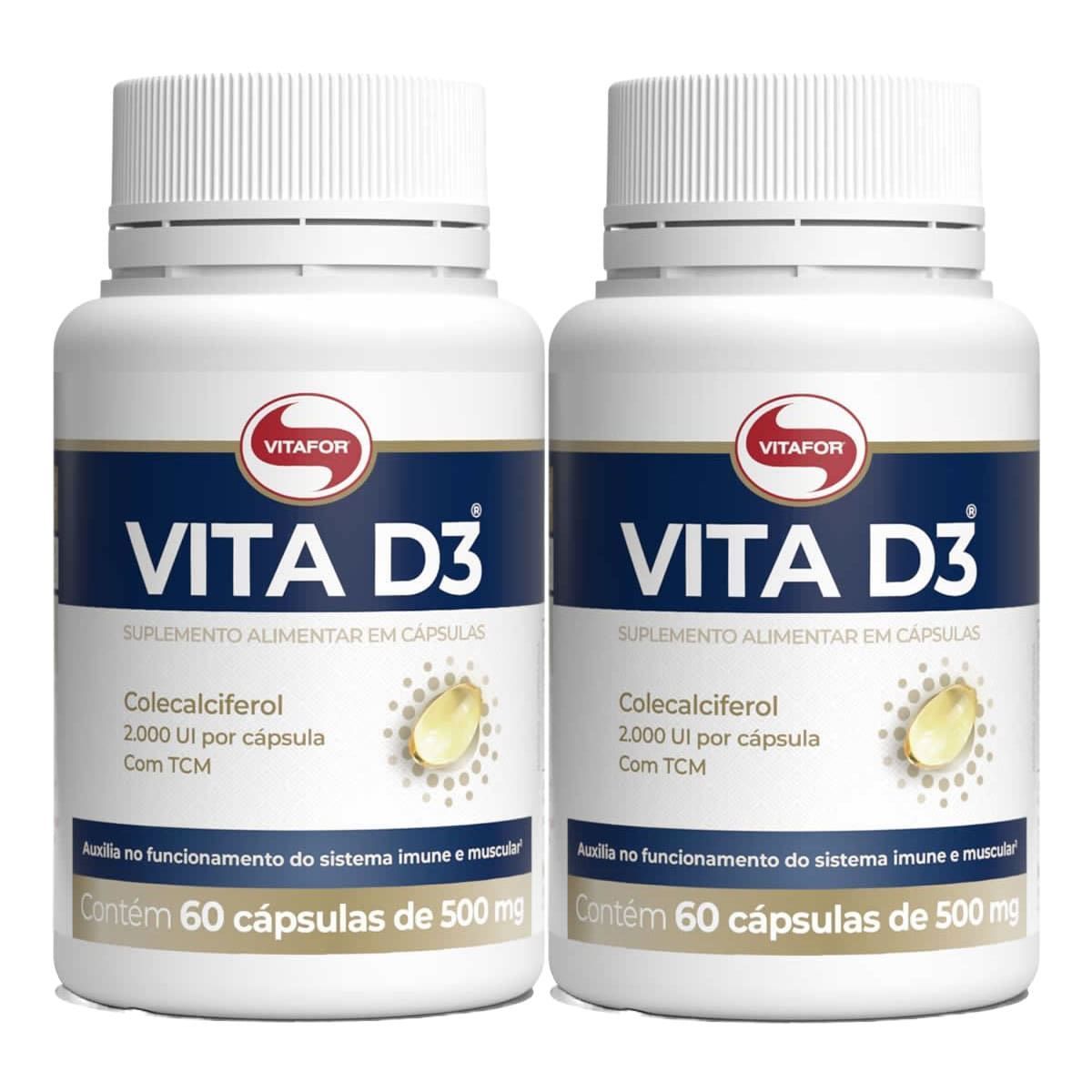 Kit 2X Vita D3 - 60 C�psulas - Vitafor