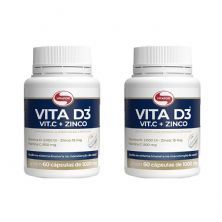 Kit 2X Vita D3 + Vit C + Zinco - 60 C�psulas - Vitafor