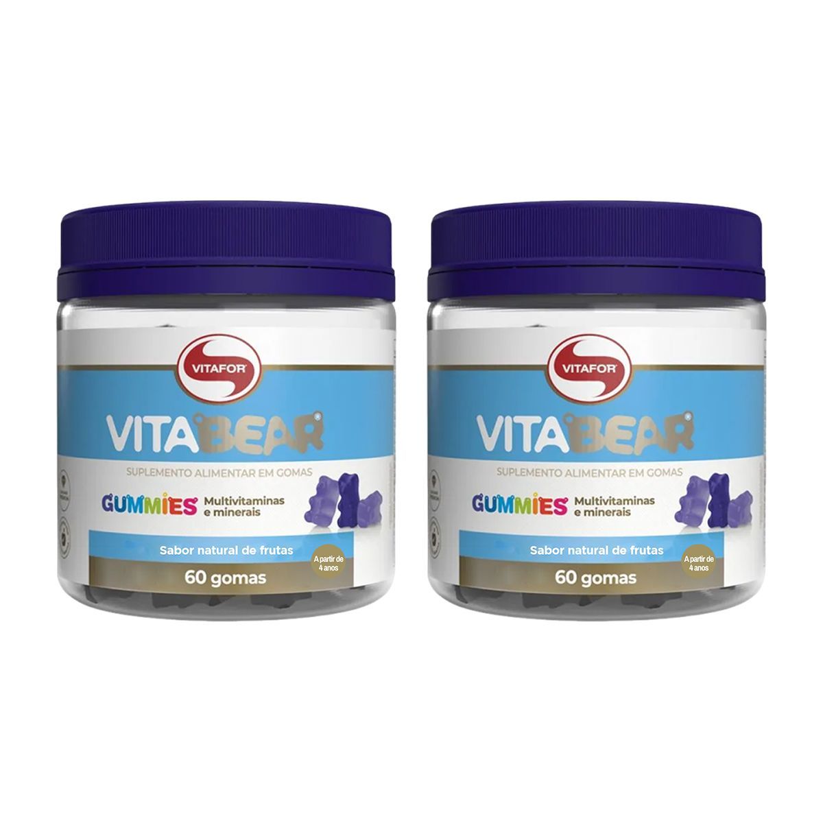 Kit 2X Vitabear - 60 Gomas Sabor Natural de Frutas  - Vitafor