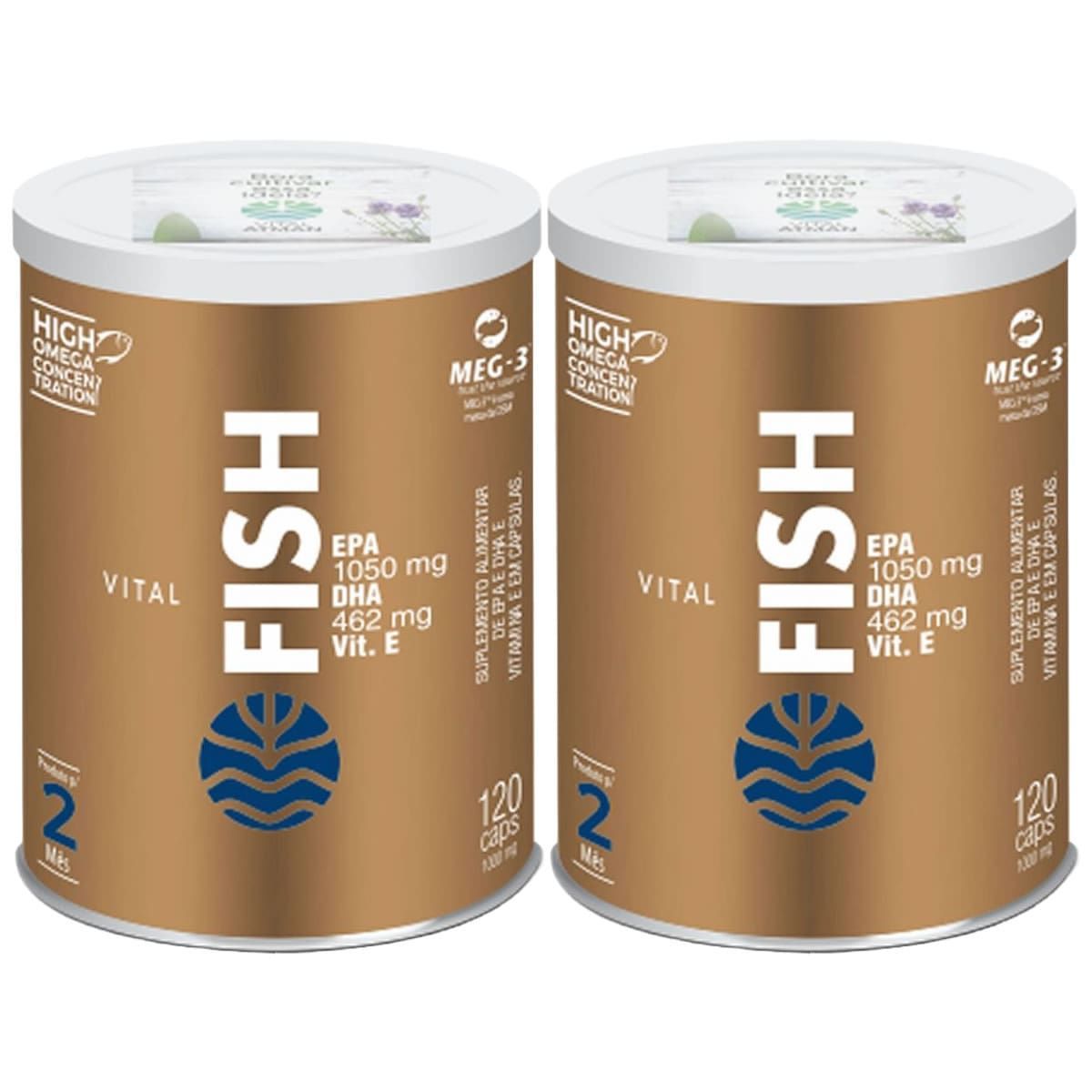Kit 2X Vital Fish - 120 C�psulas - Vital �tman
