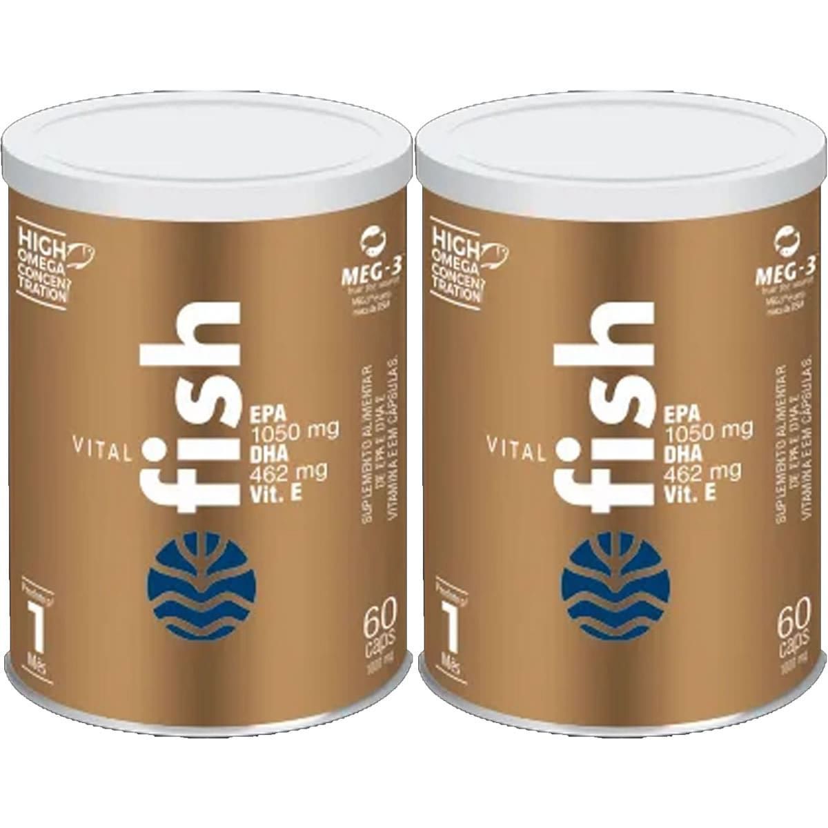 Kit 2X Vital Fish  - 60 C�psulas - Vital �tman