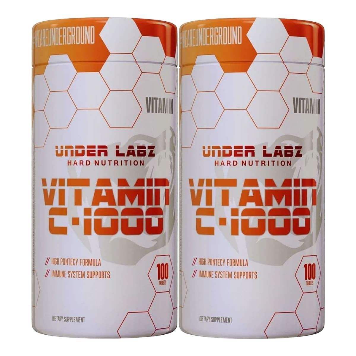 Kit 2X Vitamin C 1000 - 100 Tabletes - Under Labz