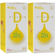 Kit 2X Vitamin D. For Baby & Kids - 30ml Framboesa - True Source