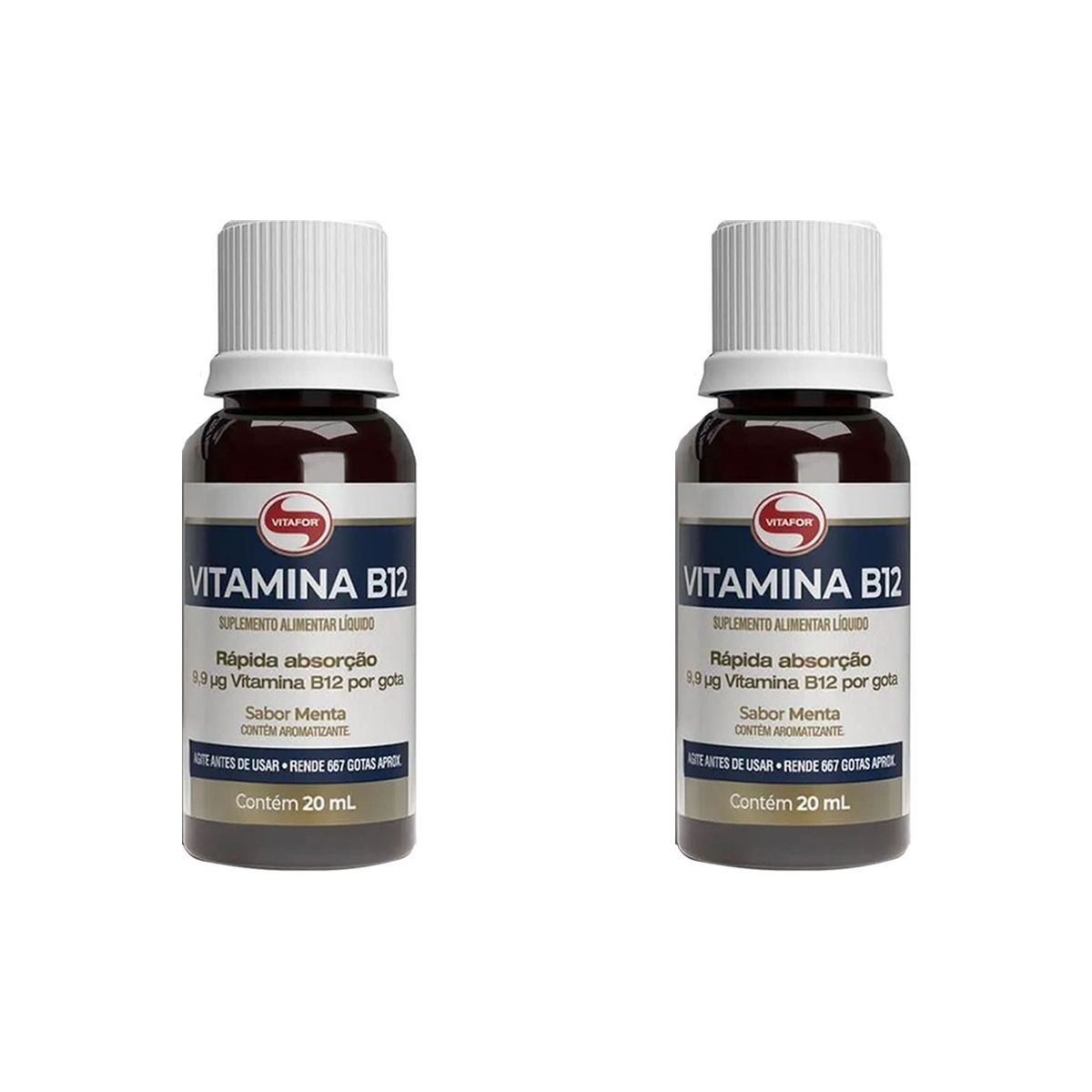 Kit 2X Vitamina B12 - 20ml Menta - Vitafor