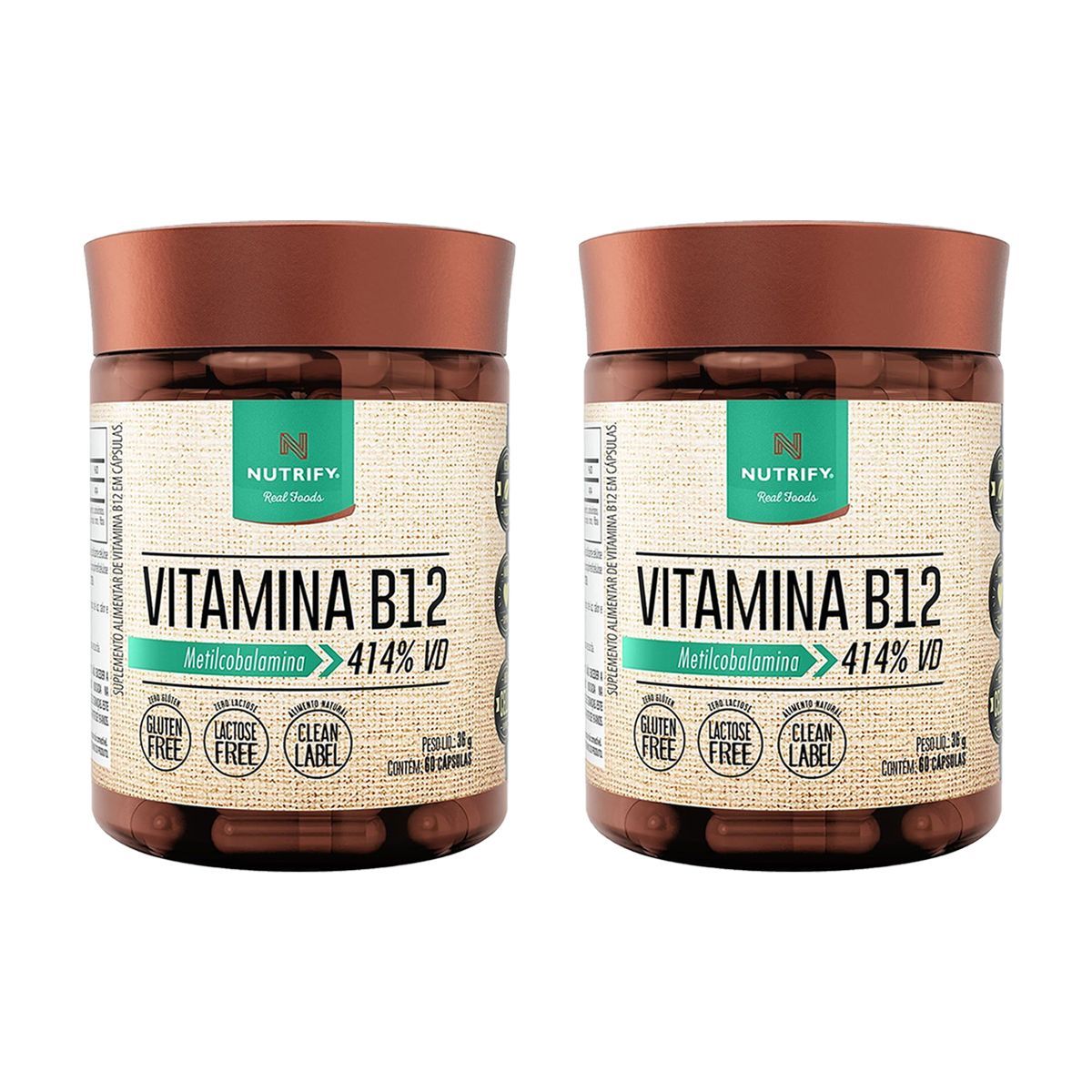 Kit 2X Vitamina B12 - 60 C�psulas - Nutrify