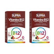 Kit 2X Vitamina B12 Metilcobalamina - 60 Comprimidos Frutas Vermelhas - Herbamed