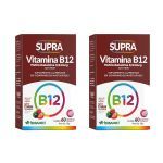 Kit 2X Vitamina B12 Metilcobalamina - 60 Comprimidos Frutas Vermelhas - Herbamed