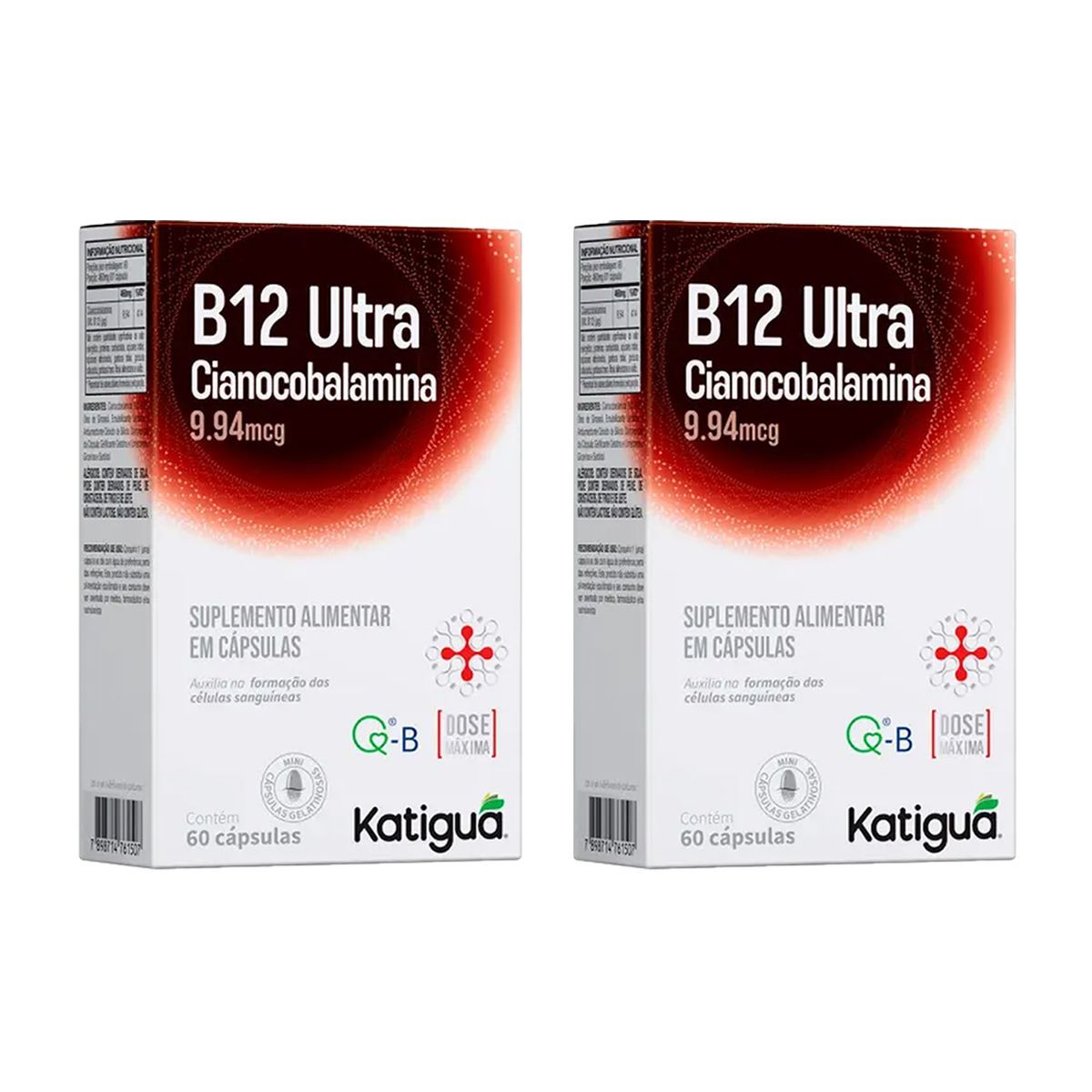 Kit 2X Vitamina B12 Ultra - 60 C�psulas - Katigu�